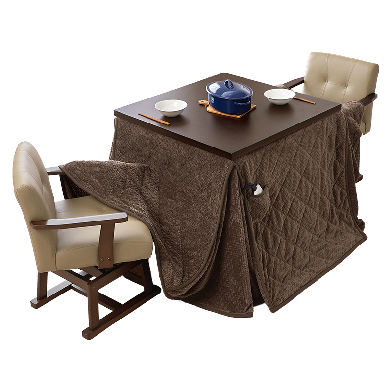 HAGiHARA（萩原） ダイニングこたつテーブル 椅子掛け布団付き4点