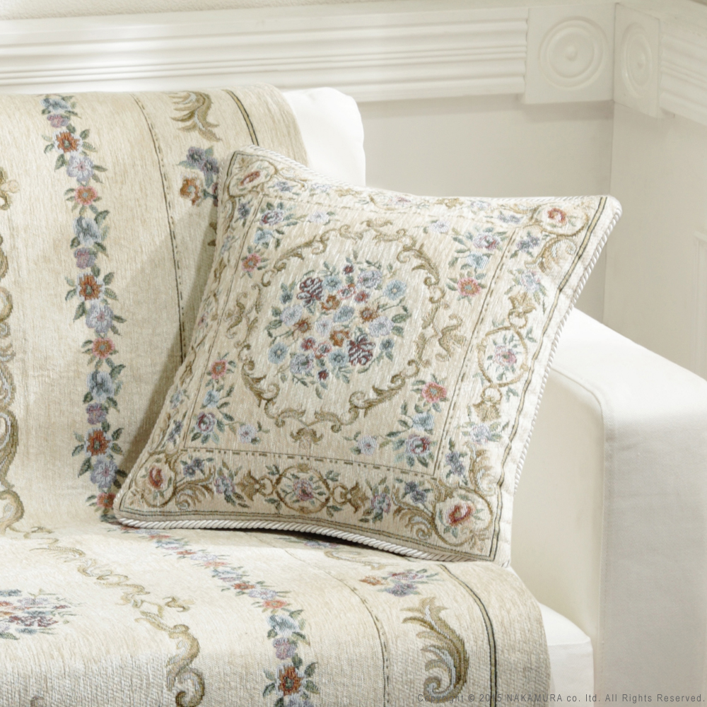 MUSTBUY クッションカバー 45×45 おしゃれ アンティーク エレガント