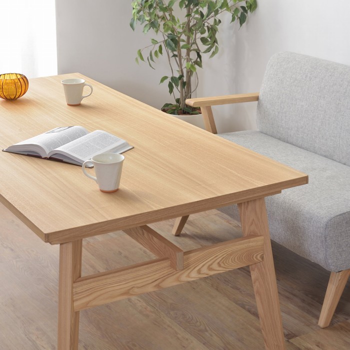 ダイニングテーブル 机 アッシュ材 シンプル 天然木製 北欧モダン 幅