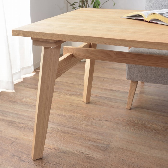 ダイニングテーブル 机 アッシュ材 シンプル 天然木製 北欧モダン 幅
