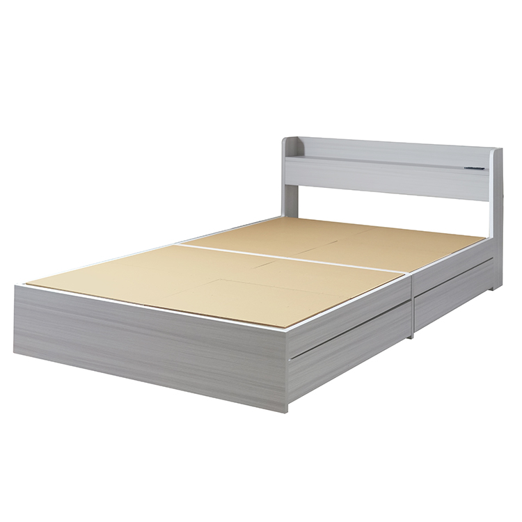 ベッド シングル 引き出し収納 おしゃれ シンプルモダン ベット 木製 コンセント 棚 チェスト | スタンザインテリア | 06