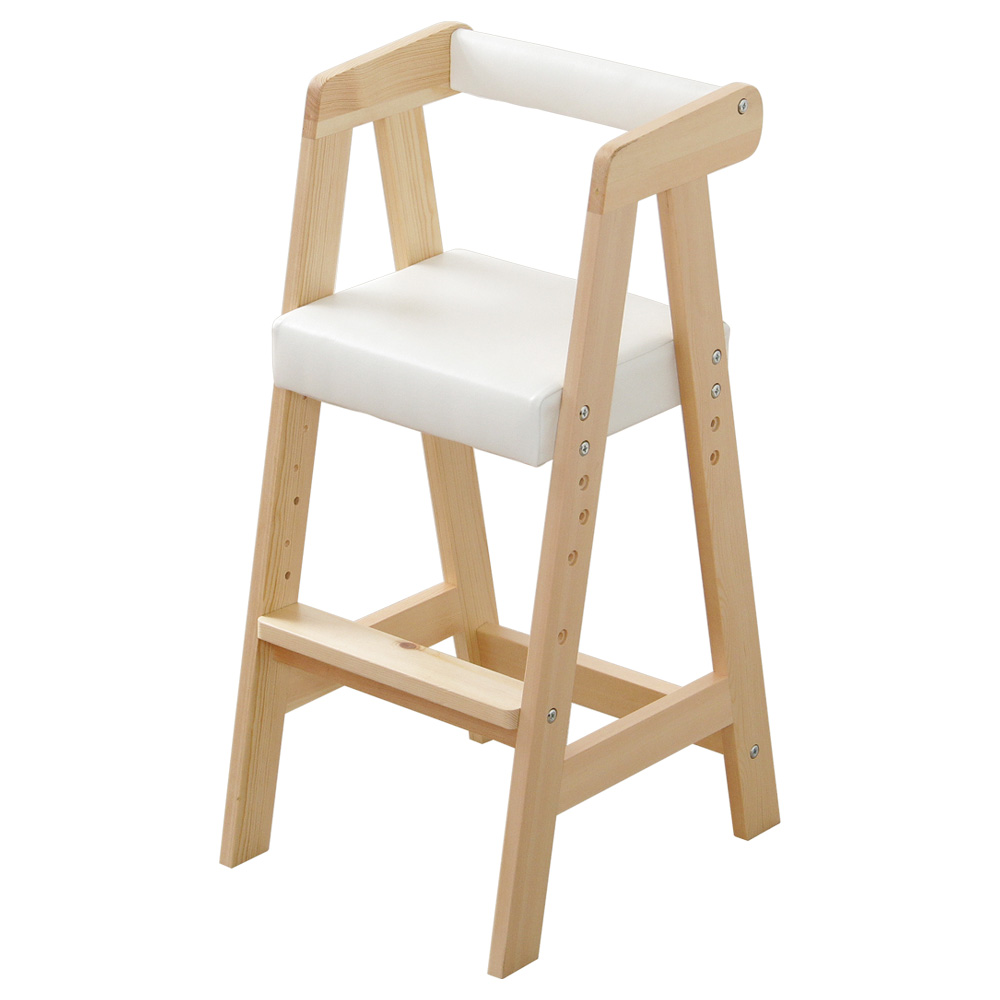 キッズチェア 子供用椅子 幼児向け ダイニングテーブルに合う高さ 丈夫な天然パイン材で安全 高さ調節 耐荷重40kg｜rakusouya｜02