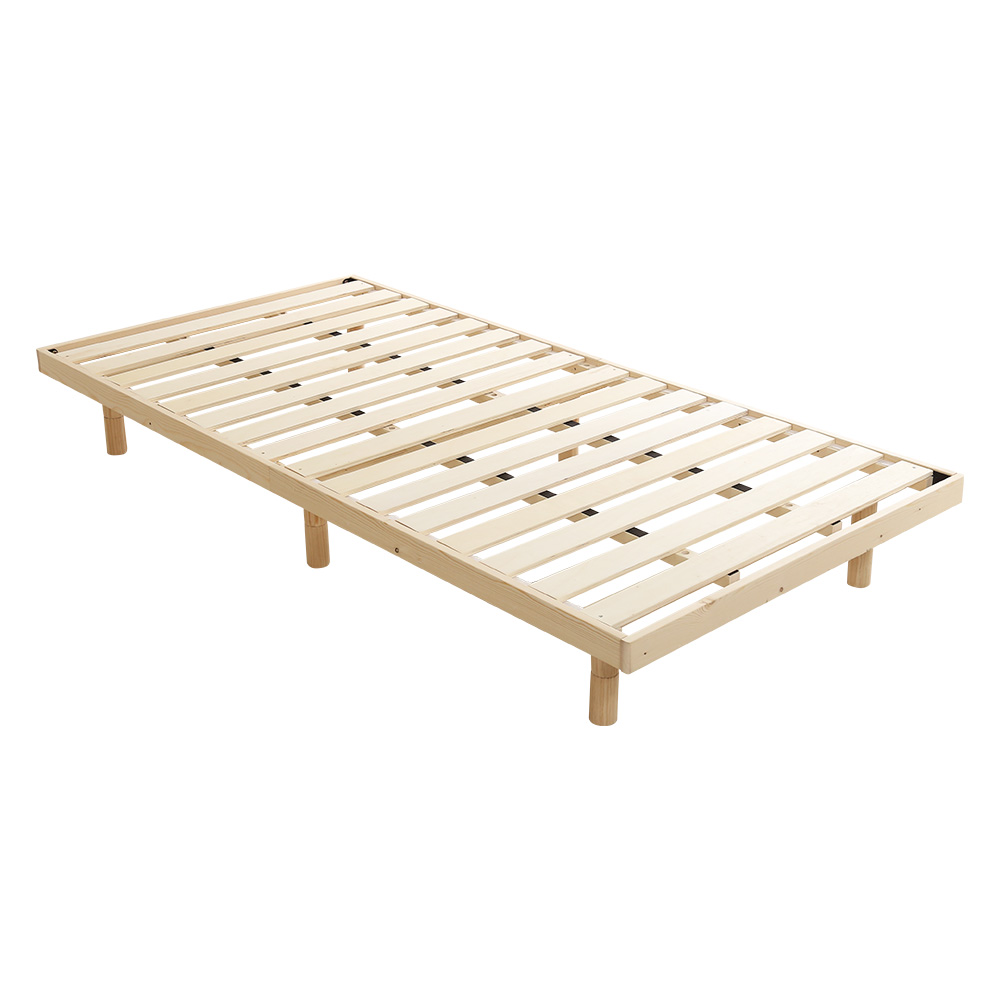 ベッド ベッドフレーム シングル 木製 パイン材 高さ調節 脚付きすのこ シングル 天然木 低ホルムアルデヒド｜rakusouya｜02