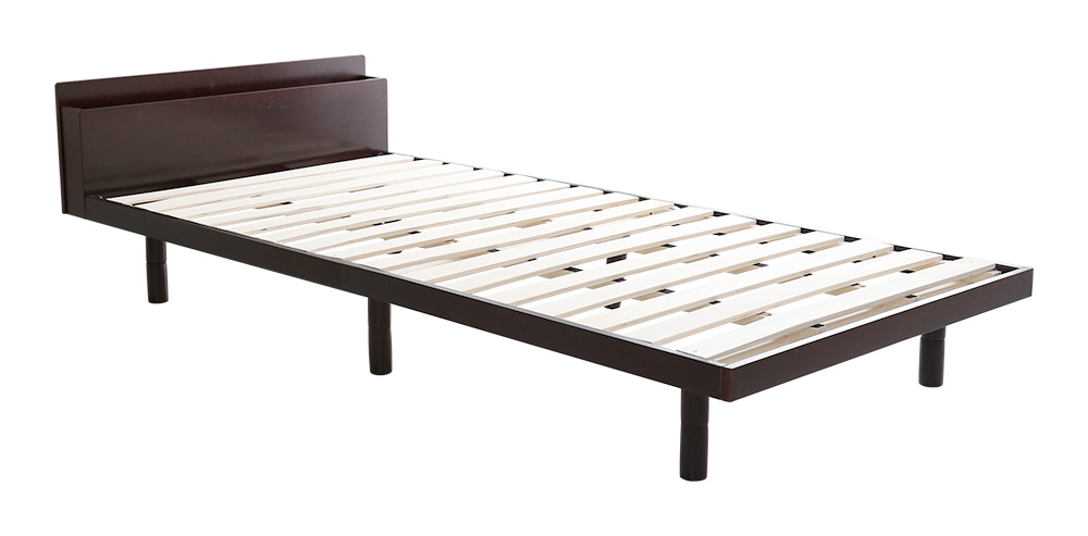 ベッド ベッドフレーム シングル 木製 宮棚 天然木パイン材 高さ調節 低ホルムアルデヒド