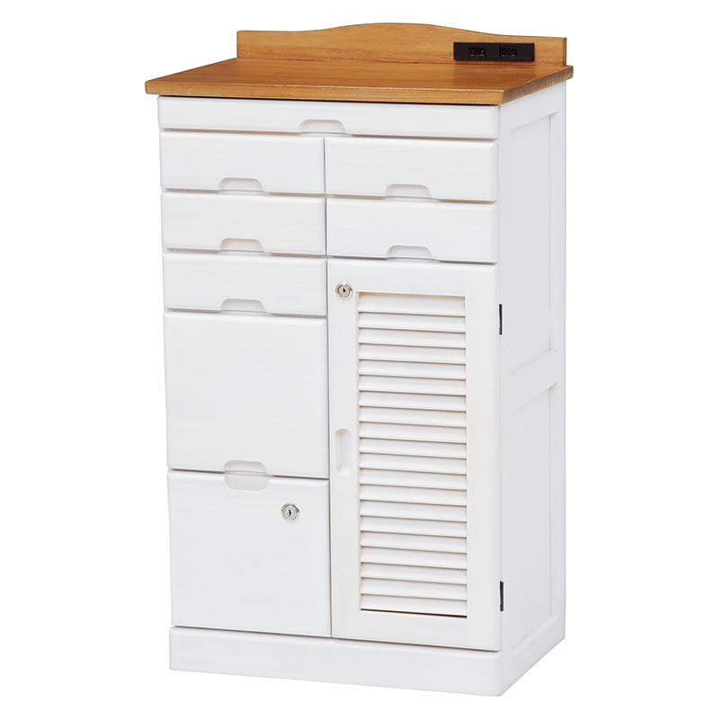 HAGiHARA（萩原） 棚 扉付き キャビネット 鍵 引き出し 小物入れ 貴重