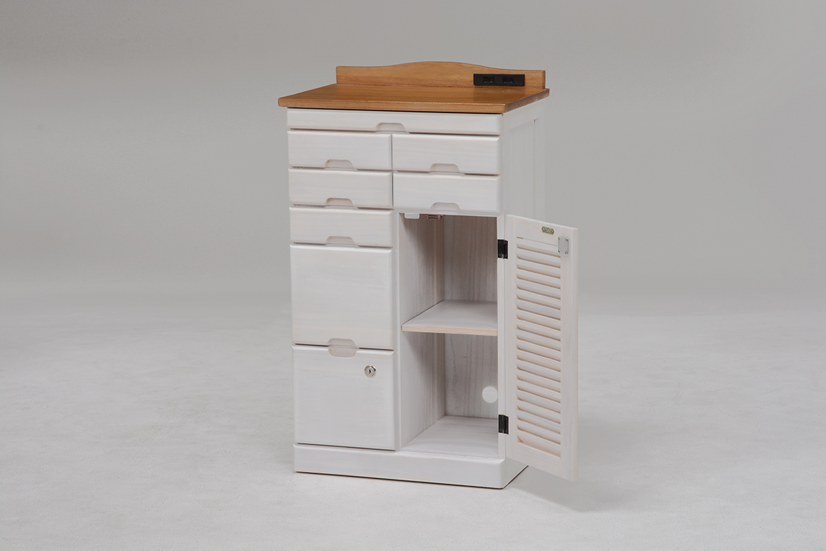 HAGiHARA（萩原） 棚 扉付き キャビネット 鍵 引き出し 小物入れ 貴重