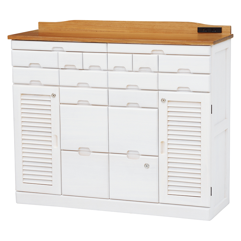 HAGiHARA（萩原） 棚 扉付き キャビネット 鍵 引き出し 小物入れ 貴重