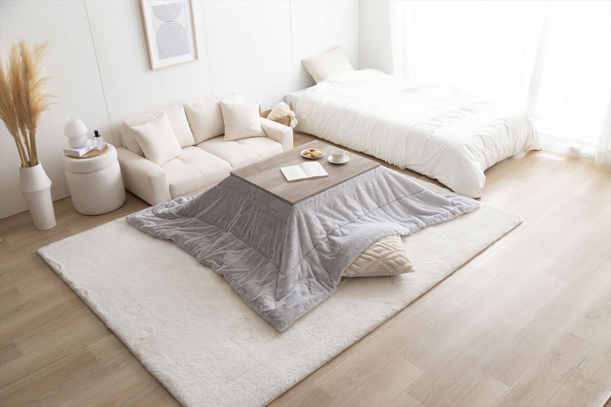 こたつテーブル コタツ 掛布団付き2点セット おしゃれ 白 かわいい