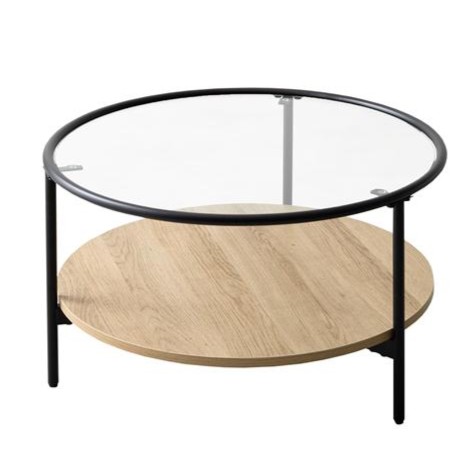 ローテーブル 円形 丸型 おしゃれ 北欧モダン 棚 木製 ガラス レトロ