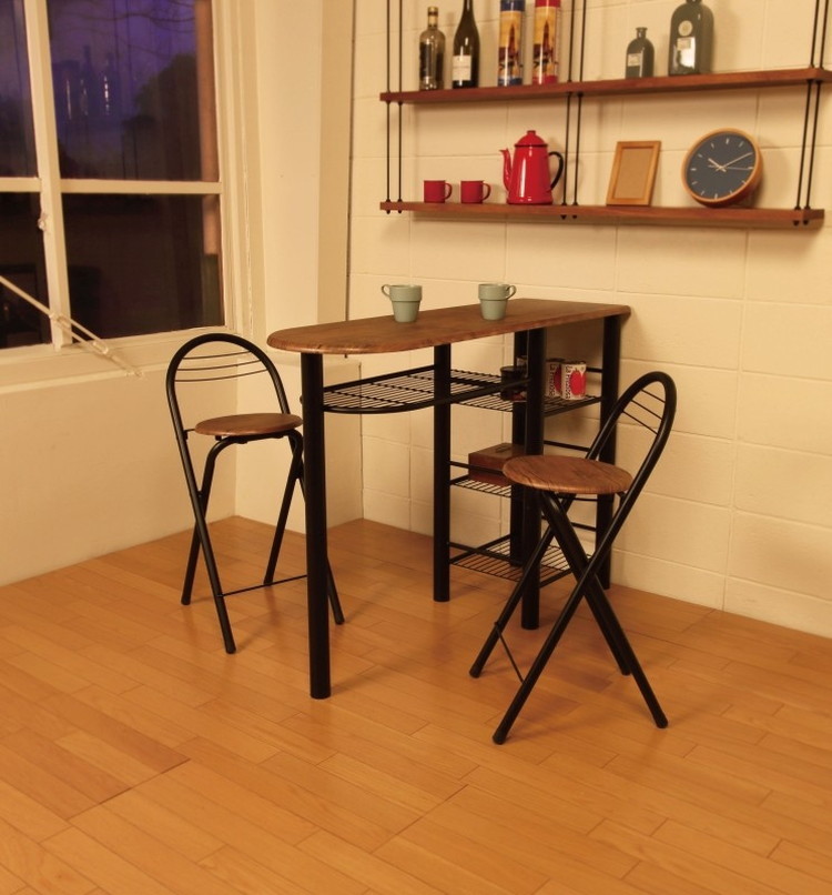 弘益 カウンターテーブルセット 折りたたみ おしゃれ 北欧モダン バー