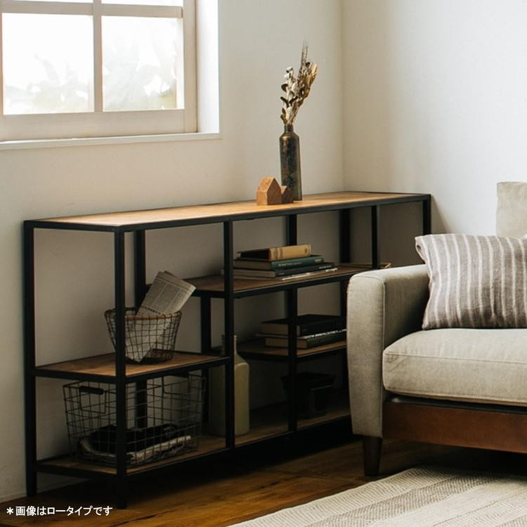 M*u様 北欧ヴィンテージ メープル無垢材インダストリアルカームラック