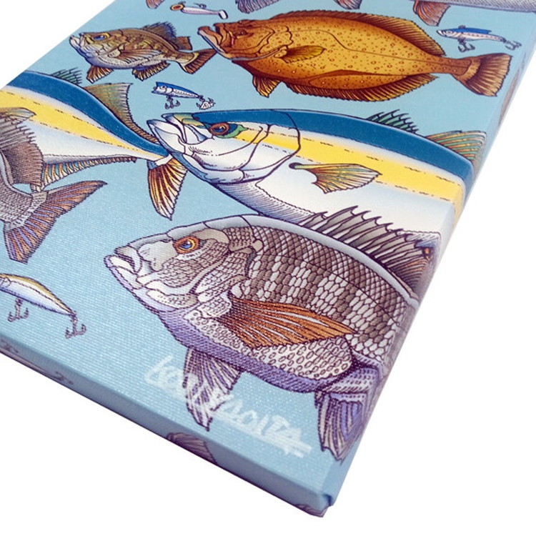 ファブリックパネル アートフレーム 釣り 魚 イラスト 壁掛け ウォール