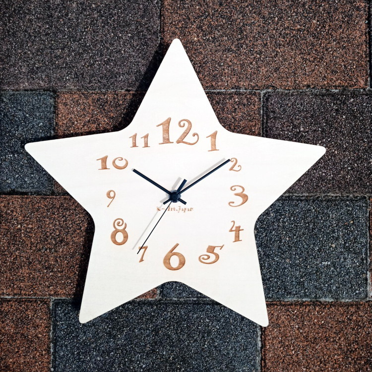 壁掛け時計 掛け時計 おしゃれ 部屋 時計 ウォールクロック Star Clock