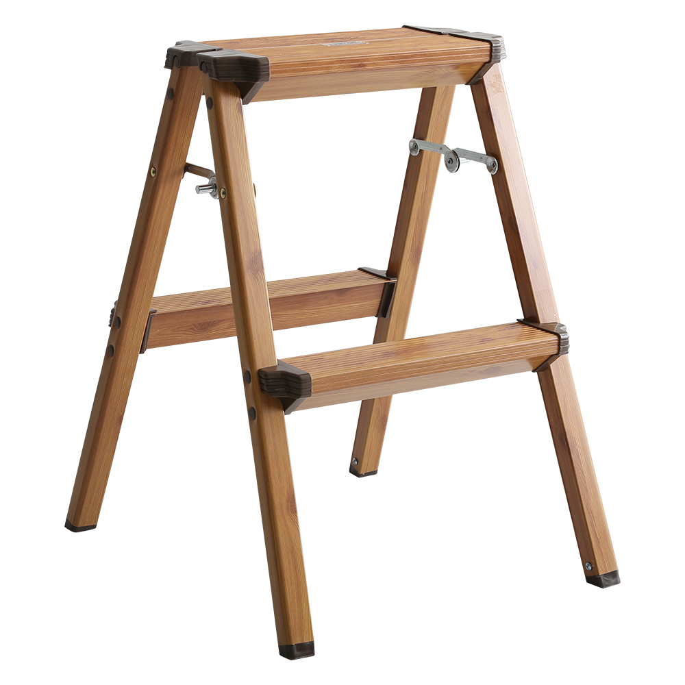 椅子 チェア 脚立 折り畳み式ステップスツール 折りたたみ 天然木 高さ55cm 完成品 オーク 迷...