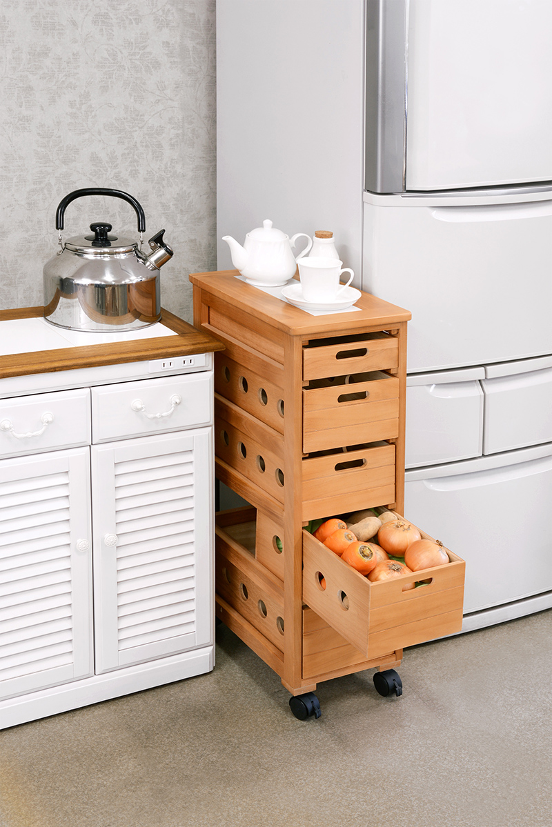 HAGiHARA（萩原） ラック 棚 隙間収納 キャスターワゴン おしゃれ