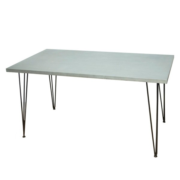 テーブル ダイニングテーブル ジンクトップ 古材 亜鉛天板 机 天然木製 ヴィンテージ W1400cmxD800cmxH720cm シルバー  :taitem117074:楽装屋 - 通販 - Yahoo!ショッピング