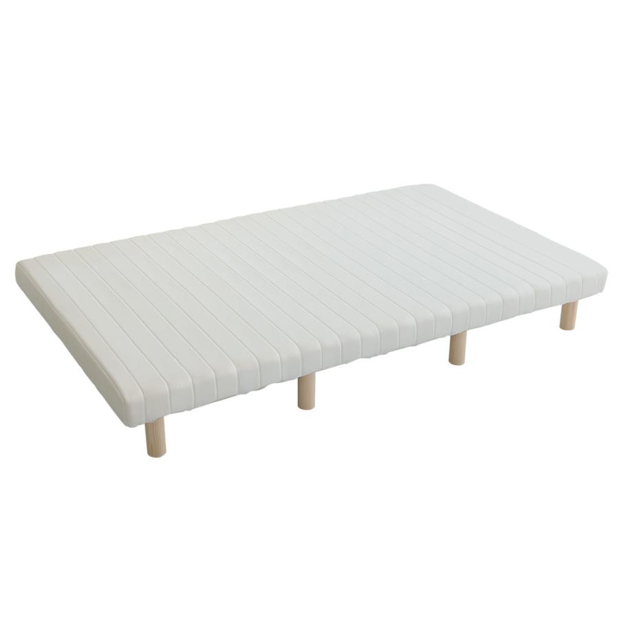 ベッド ベッドフレーム セミダブル 木製 シンプル 脚付きウレタンロールマットレス｜rakusouya｜03