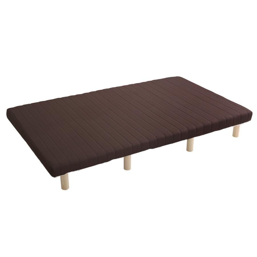 ベッド ベッドフレーム セミダブル 木製 シンプル 脚付きウレタンロールマットレス｜rakusouya｜02