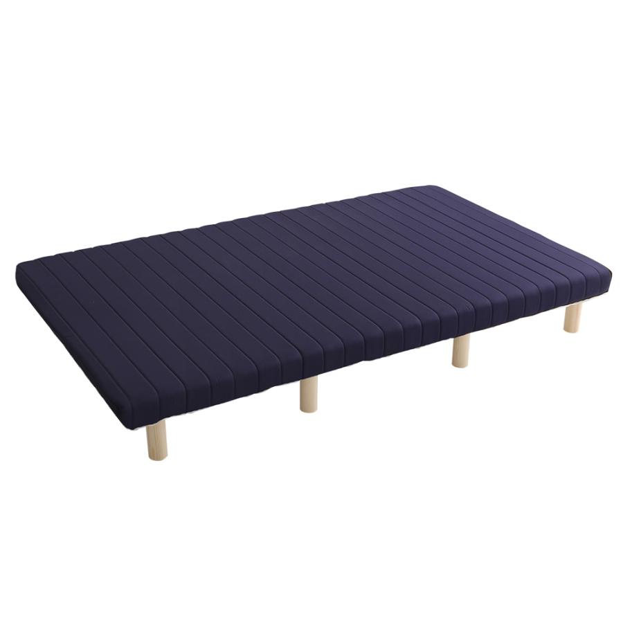 ベッド ベッドフレーム セミダブル 木製 シンプル 脚付きウレタンロールマットレス｜rakusouya｜04