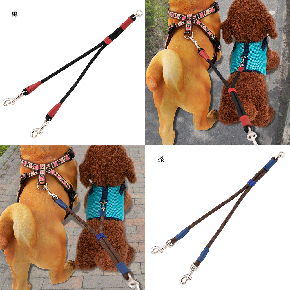 犬 二頭引きリード ２頭の合計体重が10kgまで ラロック アミット 丸ひも二頭引き先端部 Sサイズ メール便のみ送料無料 |  | 10