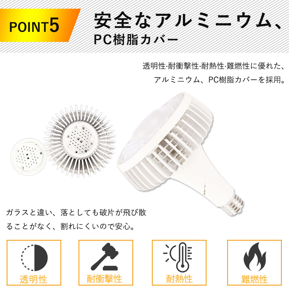 【2個入リ】LED バラストレス水銀灯 1000W相当 E39 20000lm明るさ抜群 ビーム角140度 LEDスポットライト チョークレス水銀ランプ代替 水銀灯 led 交換 屋内照明｜rallyshop｜11