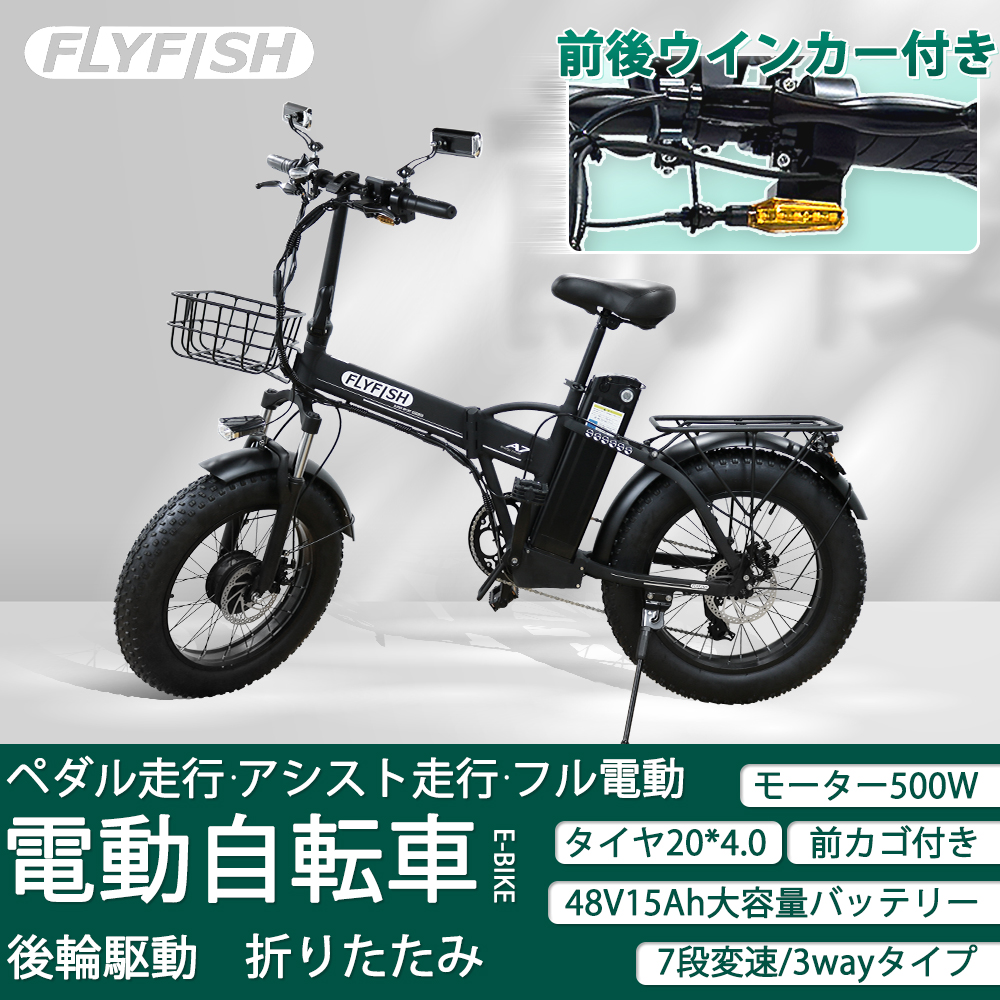 E-BIKE 20インチファット電動自転車用バッテリー - 自転車本体