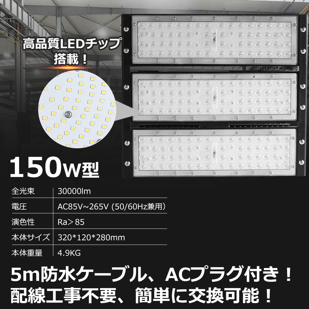 [高輝度30000lm] LED投光器 屋外 ...の詳細画像1