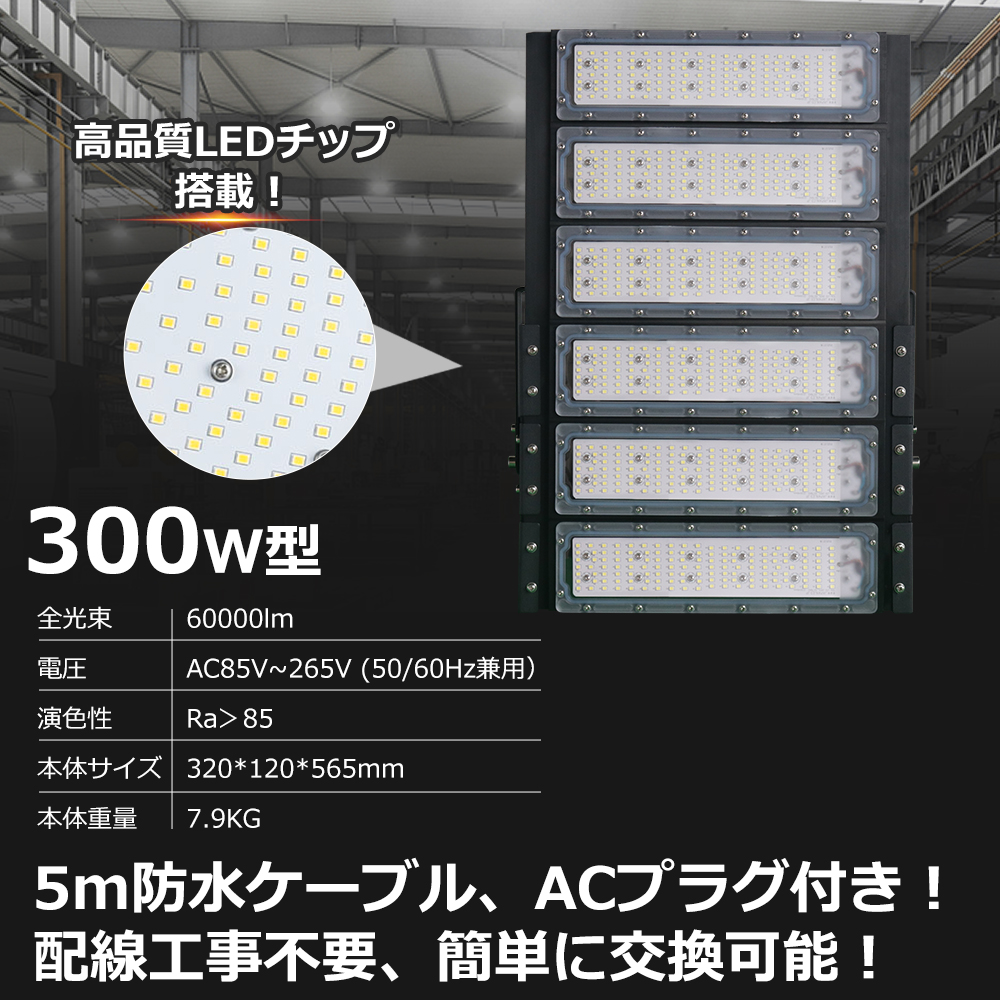 led投光器 300W 投光器 led 屋外 ...の詳細画像1