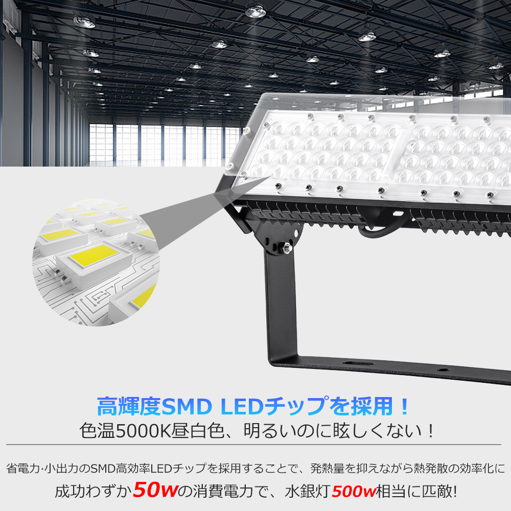 【高輝度10000lm】LED投光器 屋外 作...の詳細画像4
