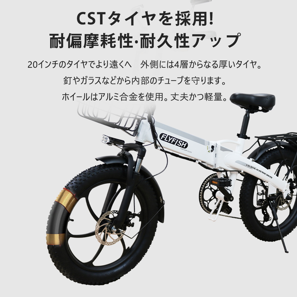 【新品】電動アシスト自転車 折りたたみ 20インチ 型式認定獲得 A5 折り畳み自転車 軽量 走行距離80km おしゃれ FLYFISH 大容量バッテリー 外装7段 (免許不要)｜rallyshop｜12