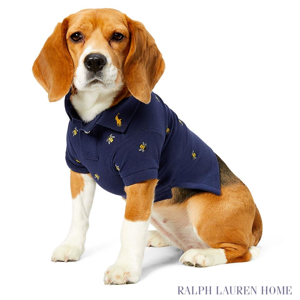 ▼最終価格▼ラルフローレン ドッグウェア : Bumblebee Dog Polo [犬用ポロシャツ／コットン／ミツバチ刺繍][即日発送]