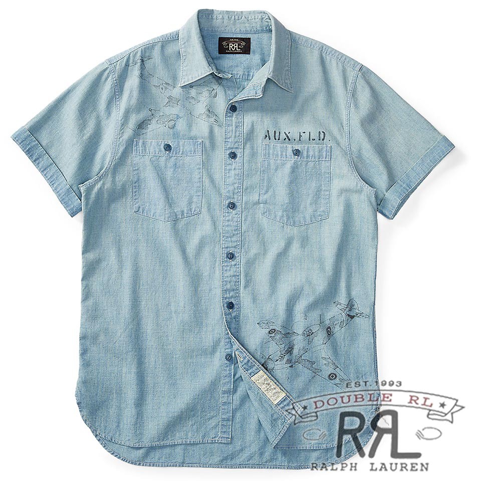 ▽最終価格▽RRL／ダブルアールエル : Slim Cotton Chambray Shirt