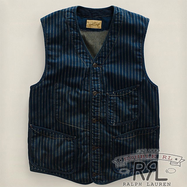 ▽最終価格▽RRL／ダブルアールエル : Reynolds Work Vest[インディゴ 