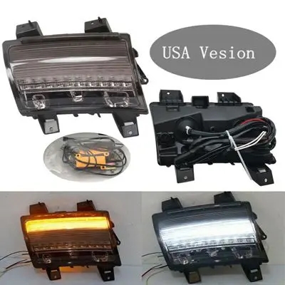 【並行輸入品】 ジープ ラングラー jl LED ウィンカー ライト F エンドer ライト LED デイライト 走行 ホワイト DRL ジープ JL USA バージョン ロー カスタムの画像