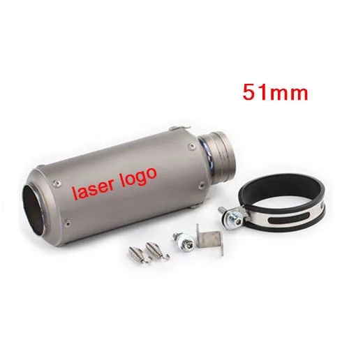 【並行輸入品】 TKOSM 60mm 51mm バイク チタン 金属 カーボン エキゾースト パイプ マフラー バイク Laser ステッカー S1000RR CBR1000 カスタム パーツの画像