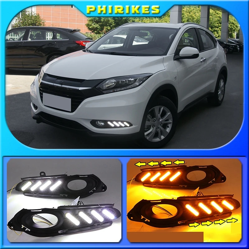 【並行輸入品】 ホンダ HR-V HRV ベゼル 2014年~2018年 No-error デイライト 走行 ライト LED DRL フォグ ランプ ランプ カスタム パーツの画像