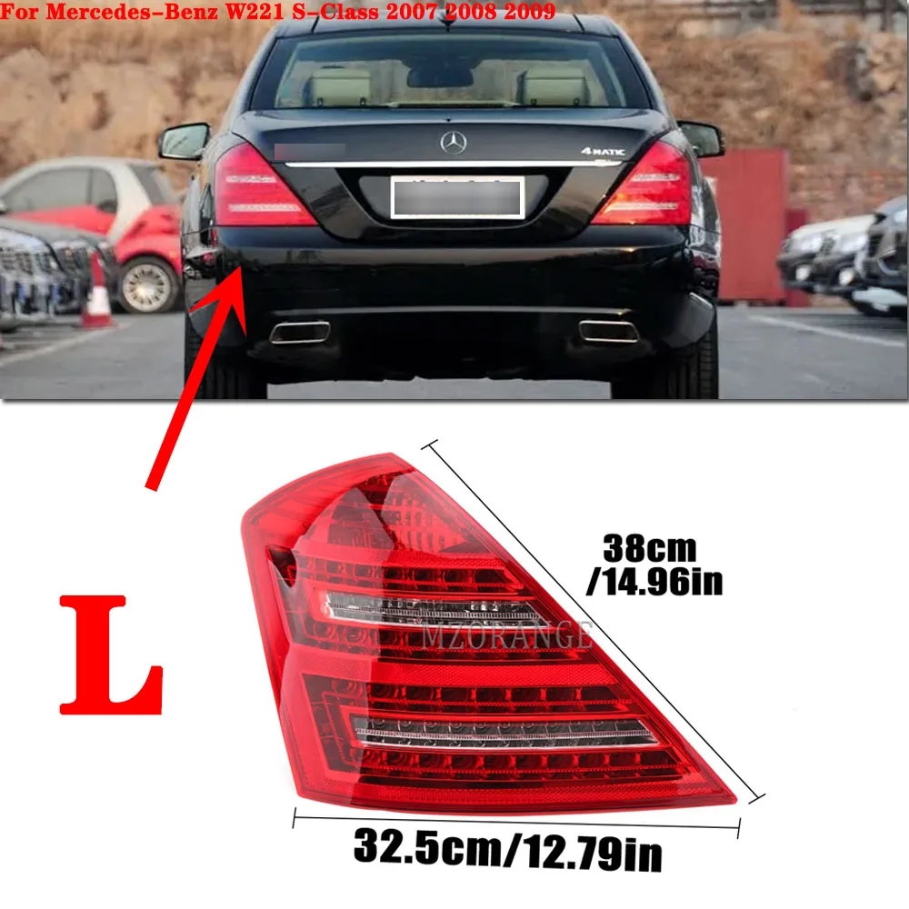 並行輸入品 LED リア リフレクター テールライト ベンツ W221 S-クラス 2007年 2008年 2009年 DRL ウィンカー ストップ ブレーキ フォグ ランプ カスタム_1