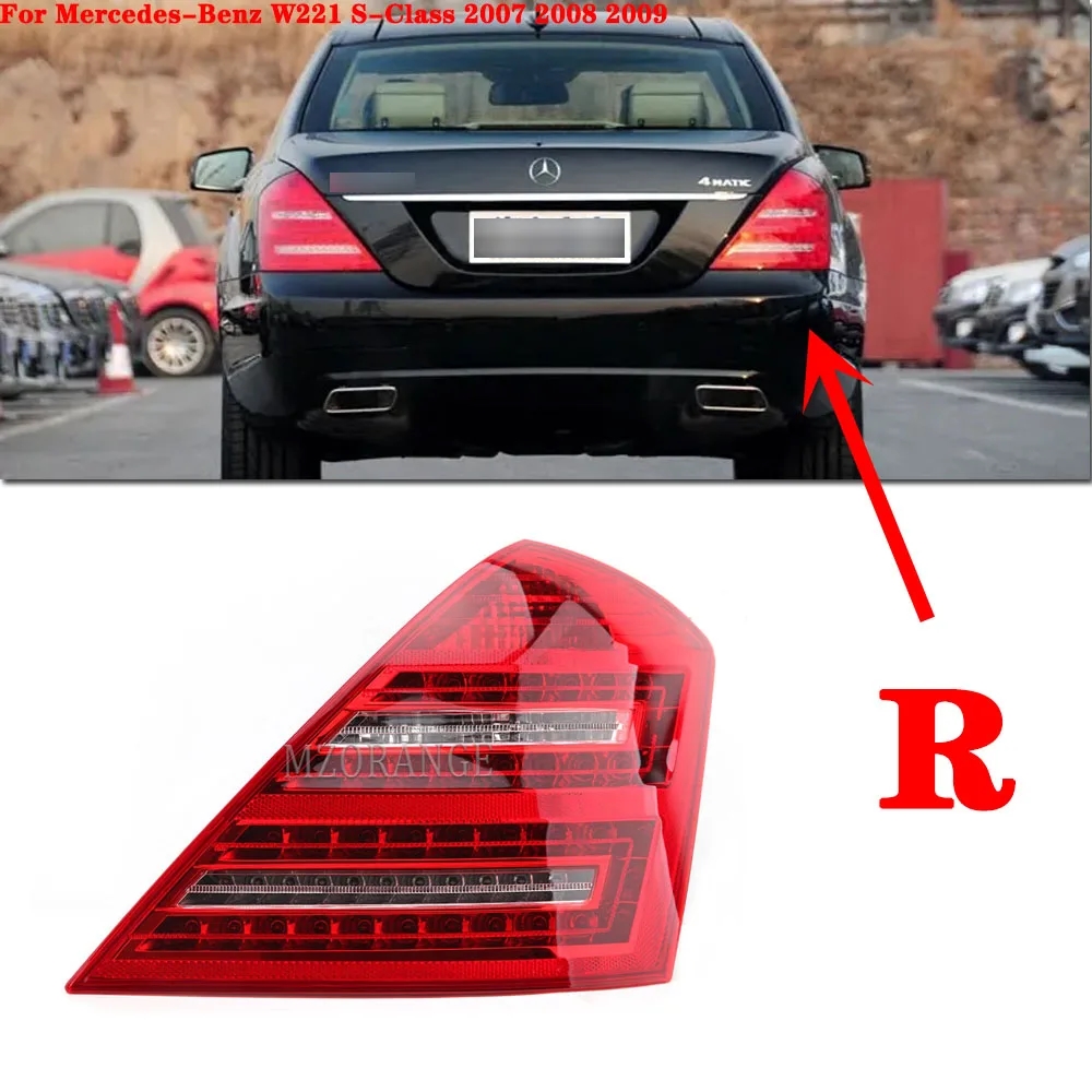 並行輸入品 LED リア リフレクター テールライト ベンツ W221 S-クラス 2007年 2008年 2009年 DRL ウィンカー ストップ ブレーキ フォグ ランプ カスタム_2