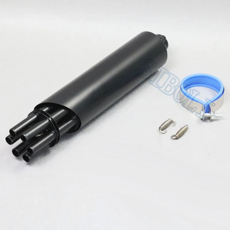 【並行輸入品】 Rotating Gatling Gun エキゾースト マフラー バイク ホンダ レブル G310R CB150R YZF-R15 ER6N 150CC 125CC カスタム パーツの画像