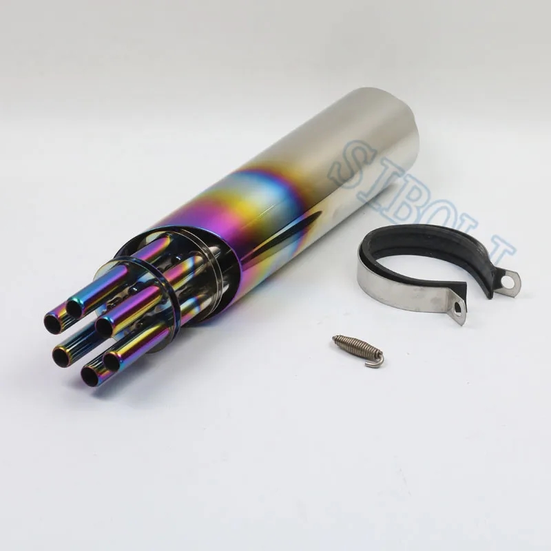 【並行輸入品】 Rotating Gatling Gun エキゾースト マフラー バイク ホンダ レブル G310R CB150R YZF-R15 ER6N 150CC 125CC カスタム パーツの画像