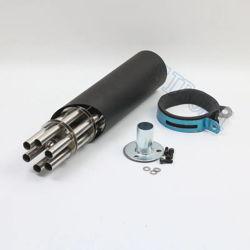 【並行輸入品】 Rotating Gatling Gun エキゾースト マフラー バイク ホンダ レブル G310R CB150R YZF-R15 ER6N 150CC 125CC カスタム パーツの画像
