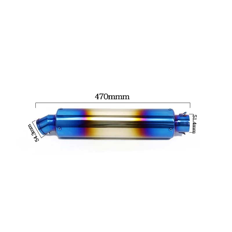 【並行輸入品】 51MM 汎用 バイク エキゾースト パイプ マフラー スクーター ホンダ CBR125 CBR250 CB400 CB600 YZF FZ400 MT03 SC042 カスタム パーツの画像