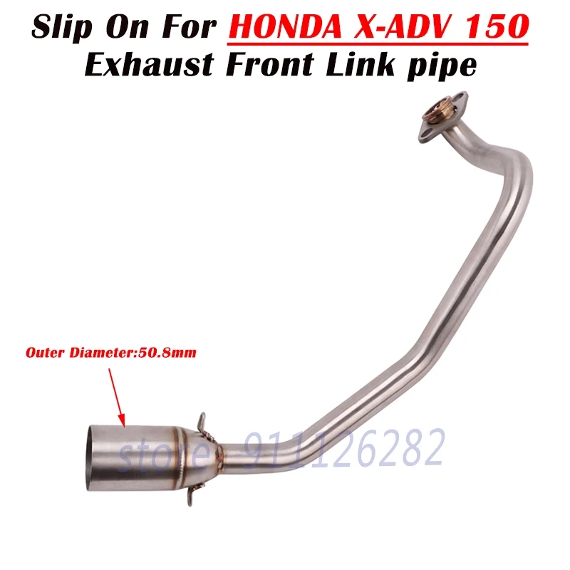【並行輸入品】 スリップオン ホンダ X-ADV X ADV 150 ADV150 バイク エキゾースト エスケープ マフラー フロント ミドル パイプ 51mm カスタム パーツの画像