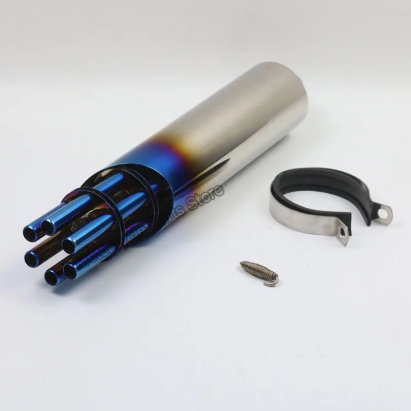 【並行輸入品】 バイク エキゾースト マフラー パイプ Rotating Exfoliate Gatling Gun ホンダ ヤマハ KTM ATV ピット バイク スクーター カスタム パーツの画像
