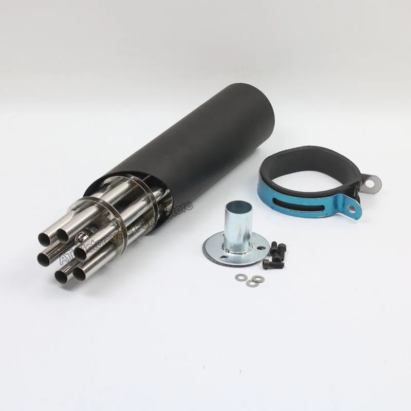 【並行輸入品】 バイク エキゾースト マフラー パイプ Rotating Exfoliate Gatling Gun ホンダ ヤマハ KTM ATV ピット バイク スクーター カスタム パーツの画像