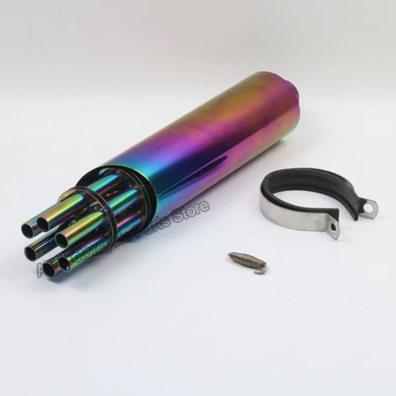 【並行輸入品】 バイク エキゾースト マフラー パイプ Rotating Exfoliate Gatling Gun ホンダ ヤマハ KTM ATV ピット バイク スクーター カスタム パーツの画像