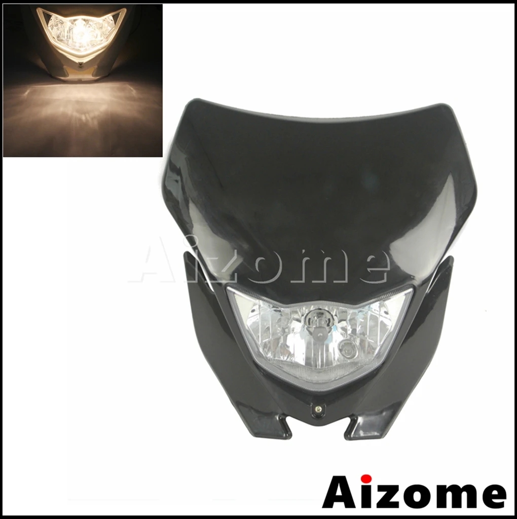 【並行輸入品】 ホワイト ブルー WR LED スポーツ モトクロス ヘッド ライト ランプ フェアリング ホンダ スズキ カワサキ ヤマハ WR 250 450 CRF 125 85 KXF_8
