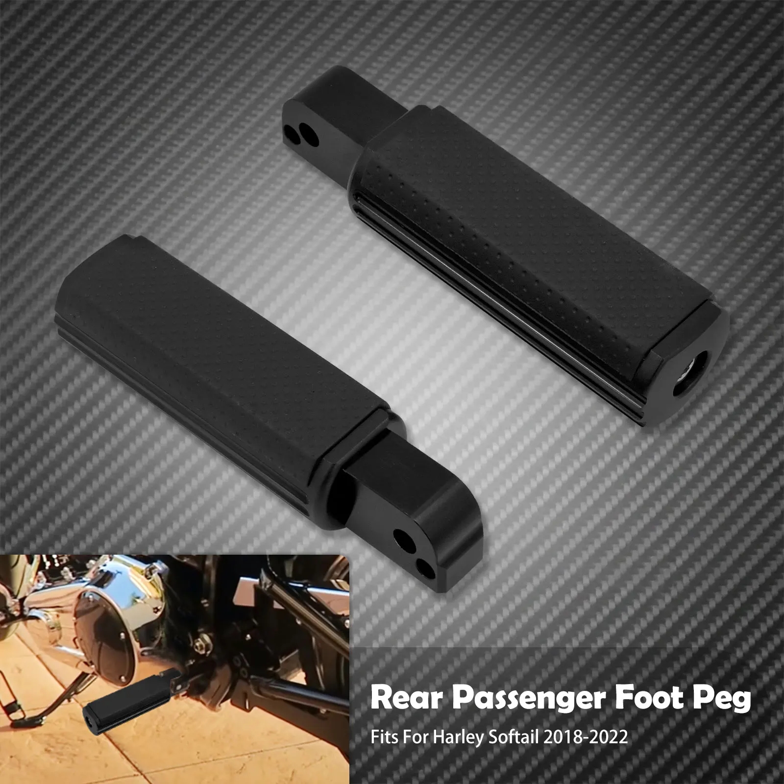 【並行輸入品】 バイク 滑り止め Defiance リア フットペグ フット レスト Floorboard ペダル ハーレー ソフテイル ファットボーイ Slim Deluxe 2018年-2022年_2