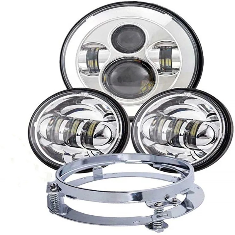 並行輸入品】 7インチ LED ヘッドライト +4.5インチ フォグ ライト 7