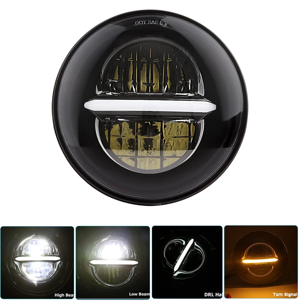 【並行輸入品】 5.75 インチ LED ヘッドライト 5 3/4\" LED DRL 40W バイク ヘッドライト ハーレー スポーツスター 883 XL883 FXCW カスタム パーツの画像